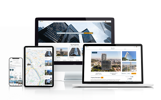 SiiLA SPOT Platform Overview - Desktop, laptop, tablet, and mobile devices displaying various sections of the commercial real estate marketplace. Simplify your property search with SiiLA SPOT. SiiLA SPOT Platform Overview - Desktop, laptop, tablet, and mobile devices displaying various sections of the commercial real estate marketplace. Simplify your property search with SiiLA SPOT.